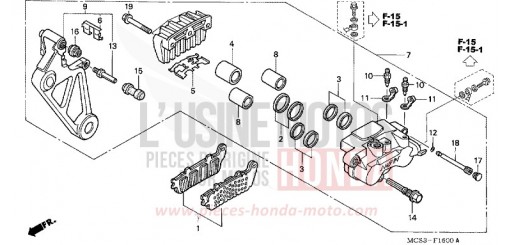 REAR BRAKE CALIPER ST1300A6 de 2006